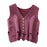 Women Sweater Vest Breathable V Neck Casual Fashion Jumpers Sleeveless Gilet Grape Purple