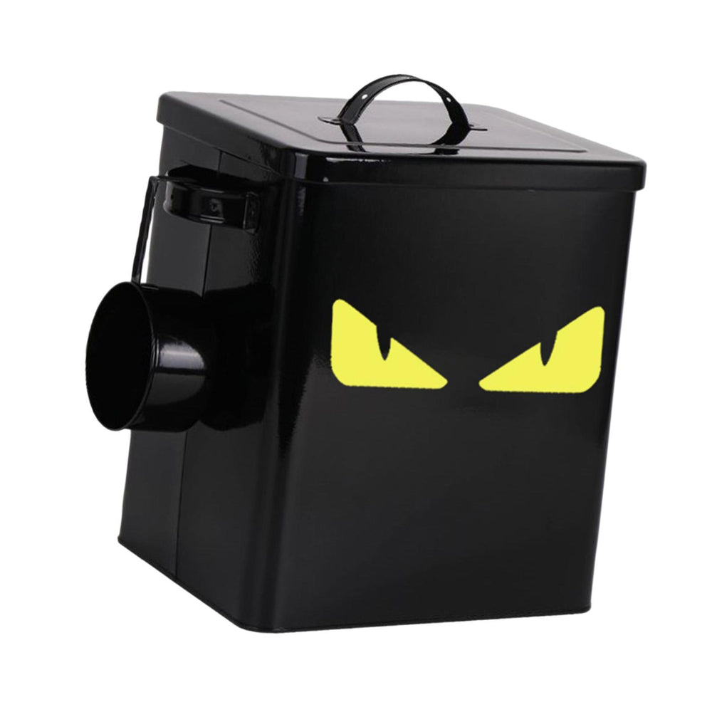 Crofta Pet Treat Container Large Metal Pet Storage Bin for Dog Food Cat Food Cereal XL Matte Black