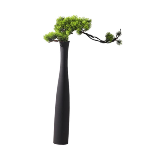 Crofta Tall Ceramic Flower Vase Indoor Floral Arrangement Decorative Vase Plant Pot Black Pine Branch