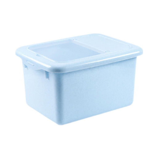 Sealed Rice Storage Box Solid Rice Dispenser for Flour Home Cat and Dog Food Blue