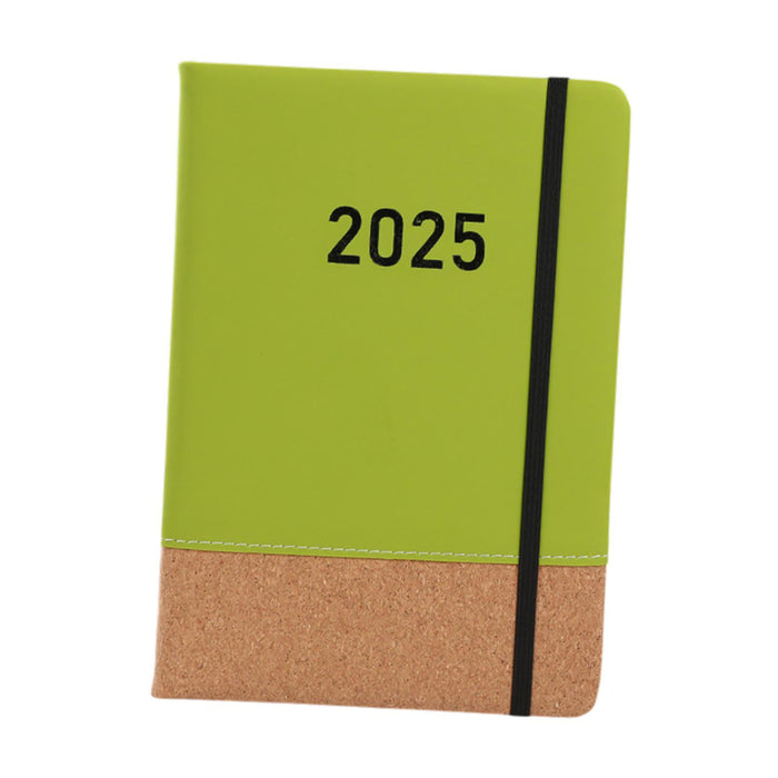 2025 Planner Notebook A5 PU Cover to Do List Notebook for Home Office School Green