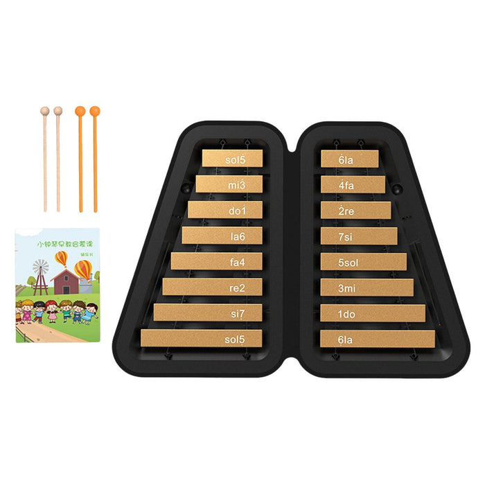 16 Note Xylophone Kids Education Music Toy Glockenspiel for Kids Party Favor Gold