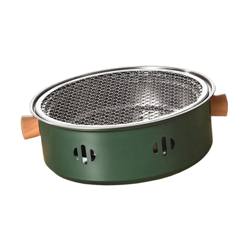 Crofta Barbecue Stoves Multipurpose Outdoor Grill Stoves for Outdoor Cooking Garden Green Wooden Hand