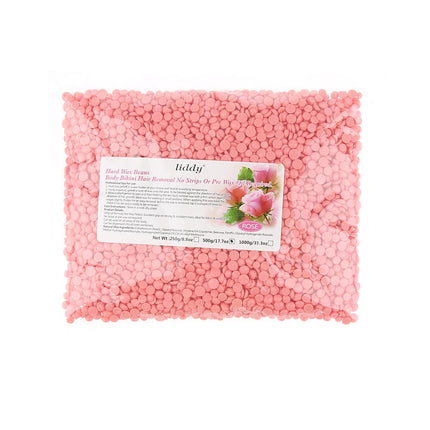 Crofta Wax Beans Hair Removal Face Leg Depilatory Hard Wax Pellets 500g  Rose