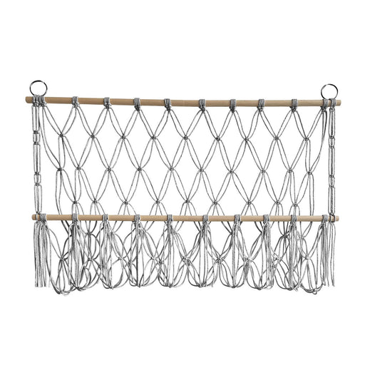 Wall Hanging Net Toy Storage Organizer Durable Handwoven Plush Toy Organizer Gray