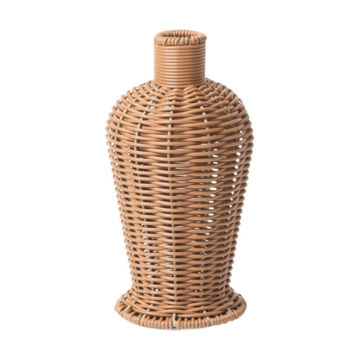 Crofta PP Material Dried Vase 4.7x9inch Tabletop Ornament for Home Office Versatile Brown