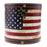 Crofta Wooden Cylinder Tissue Box Towel Napkin Holder Container Stripes Flag