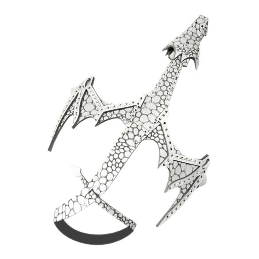 Crofta PU Leather Hand Dragon Bracelet Snug Fit Gothic Bracelet Dress up Adjustable White