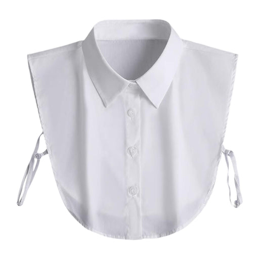 Crofta Women False Collar Versatile Portable Blouse Top for Clothes Sweater Outfits White