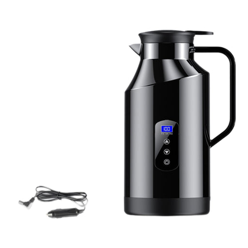 Crofta 12V 24V Car Kettle Electric Boiler Vehicle Travel Kettle for Tea Coffee 1500ml