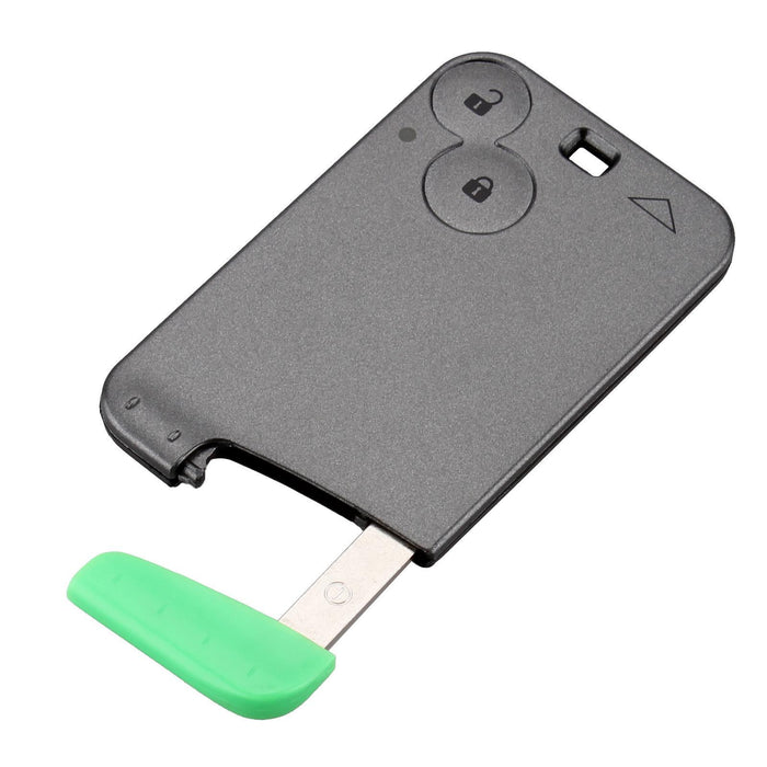 Crofta 2 Button Key Card Case Shell with Blank Blade Fits Renault Laguna Espace