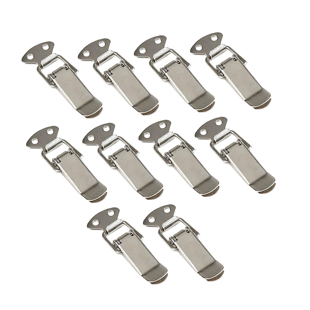 Crofta 10x Spring Loaded Toggle Latch Toggle Latch Metal Lock for Box Window Bucket without Padlock Hole