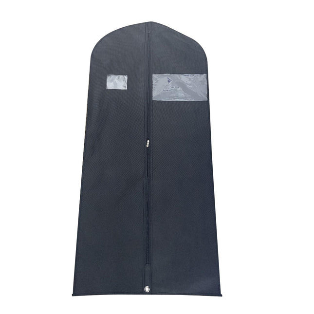 Crofta Hanging Garment Bags Dress Bag Dustproof Bag Men Suits Cover for suits Shirts Black 110cm