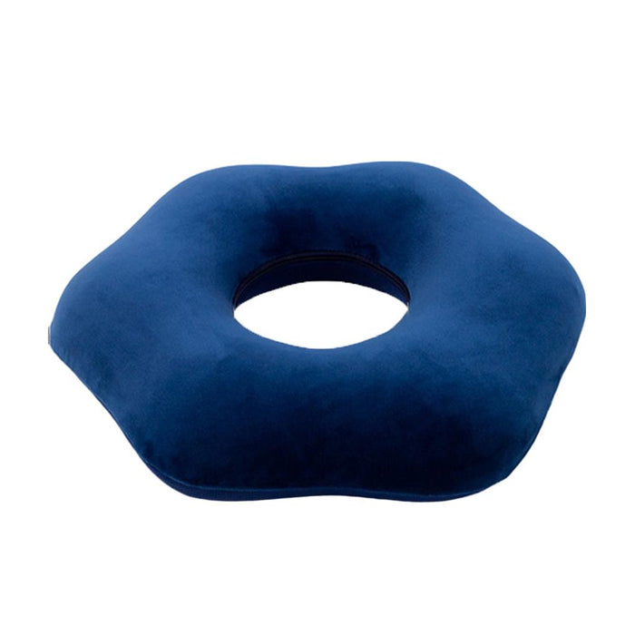 Crofta Donut Pillow Cushion Breathable Orthopedic Pregnancy Chair Pillow Dark blue