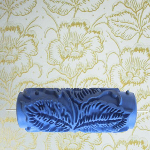 Crofta 15cm Empaistic Flower Pattern Painting Roller Machine Wall Decoration DIY  3