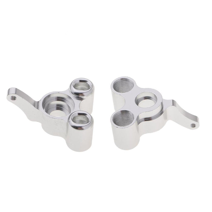 Crofta 166012 06045 Rear Steering Hub Carrier L/R for 1/10 HSP 94166 RC Cars Silver