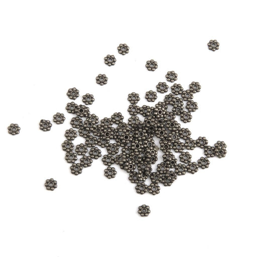 Crofta 100x Snowflake Flower Spacer Beads Charms Jewelry DIY Crafts 4mm Metalic