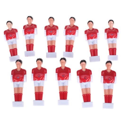 Crofta 11Pcs Foosball Man Table Guys Man Soccer Player Part - Red