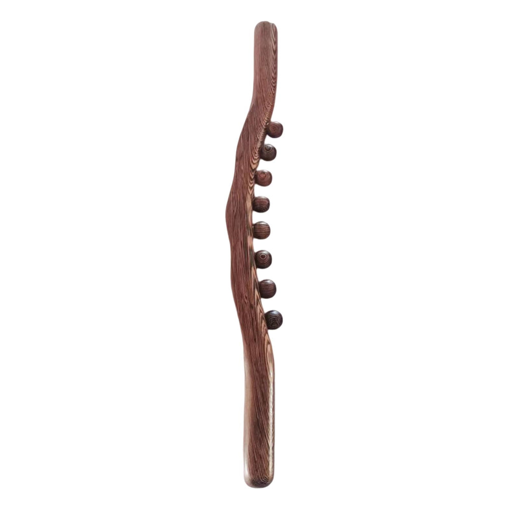 Crofta Wooden Scraping Massage Stick Tool Smooth Edge Relaxation Manual for Arms 8 Beads