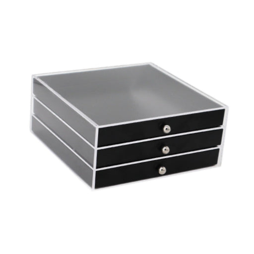 Crofta Jewelry Storage Box 3 Layer for Women Jewelry Organizer Elegant Storage Case