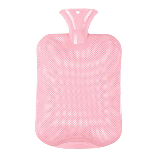 Crofta Hot Water Bottle Hand Warmer Water Filling Large 2 Liter Durable Pink