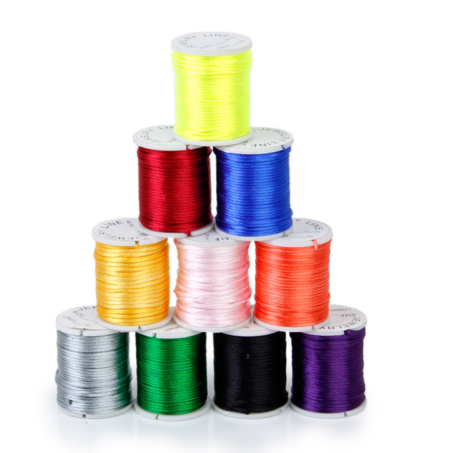 Crofta 10 Rolls Mixed Color Nylon Cord Beading Thread String For Jewellery Crafts 1mm