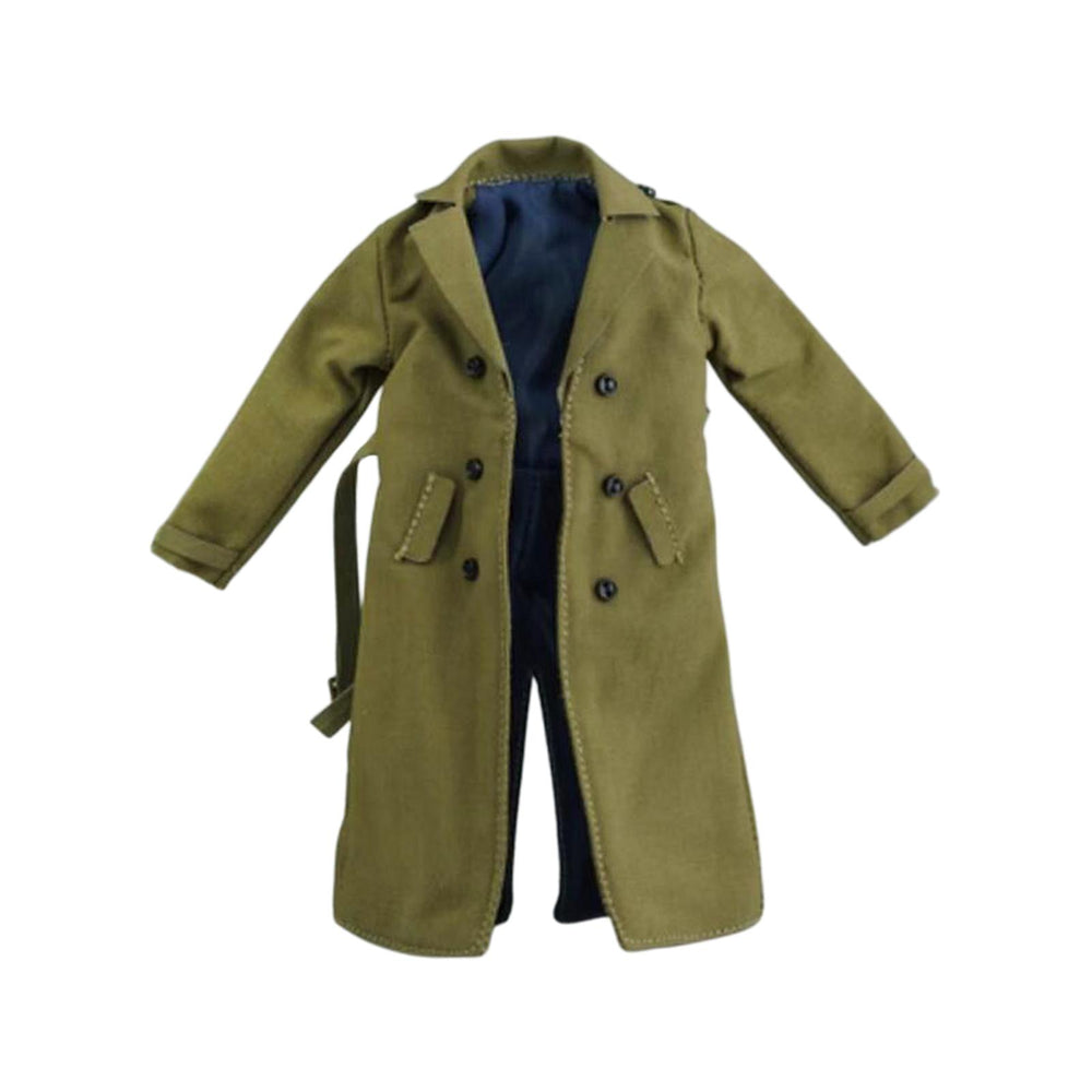 Crofta 1/12 Men Women Trench Coat Handmade Doll Clothes for 6 inch Figures Body