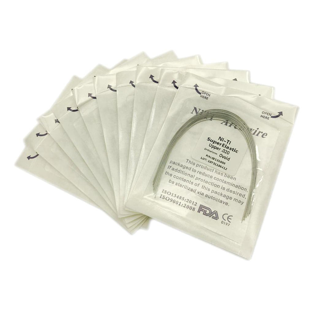 Crofta 10 Packs Dental Orthodontic Super Elastic Niti Round Arch Wire 020 Upper