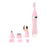 4 In 1 Electric Face Nose Leg Bikini Eyebrow Hair Remover Device Set Pink