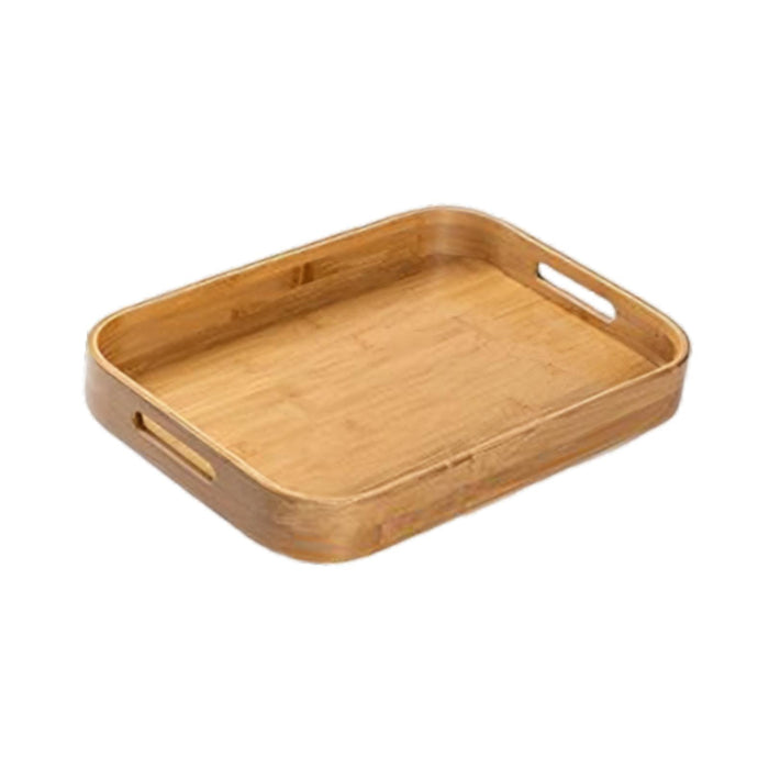 Crofta Bamboo Serving Tray Food Trays Decorative Tray for Living Room M