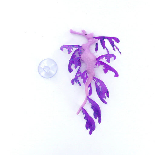 Crofta Large Size Glowing Effect Artificial Leafy Sea Dragon for Aquarium Fish Tank Ornament -Purple