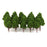 20pcs Mix Plastic Model Trees Train Railroad Scenery Dark Green HO N Z Scale