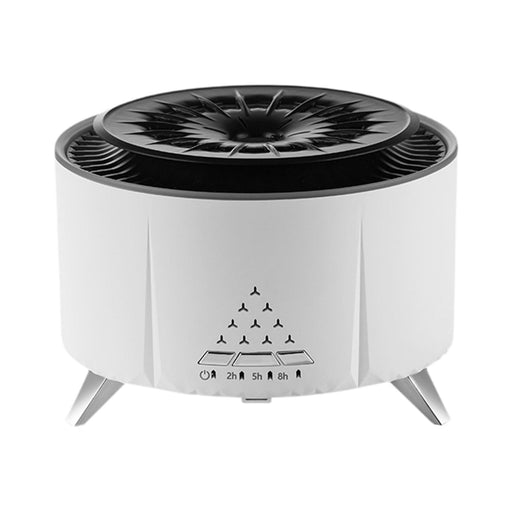 Crofta Flame Humidifier Birthday Office Farmhouse Desk Aroma Essential Oil Diffuser White