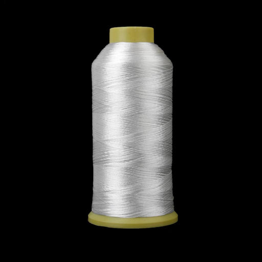 Spool of Polyester Embroidery Thread for Sewing Machine 108D/2 White