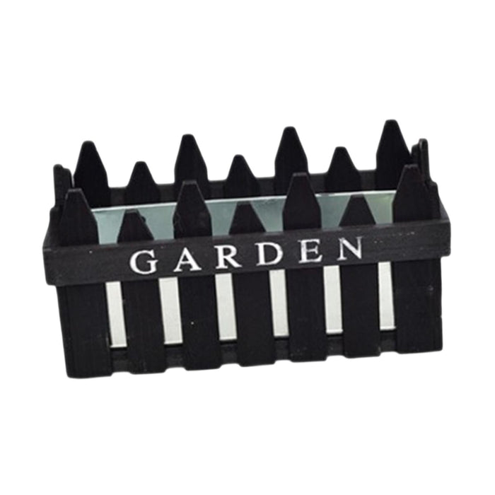 Crofta Flower Pot Holder Planter Stand Decorative Window Box for Porch Office Fence Black