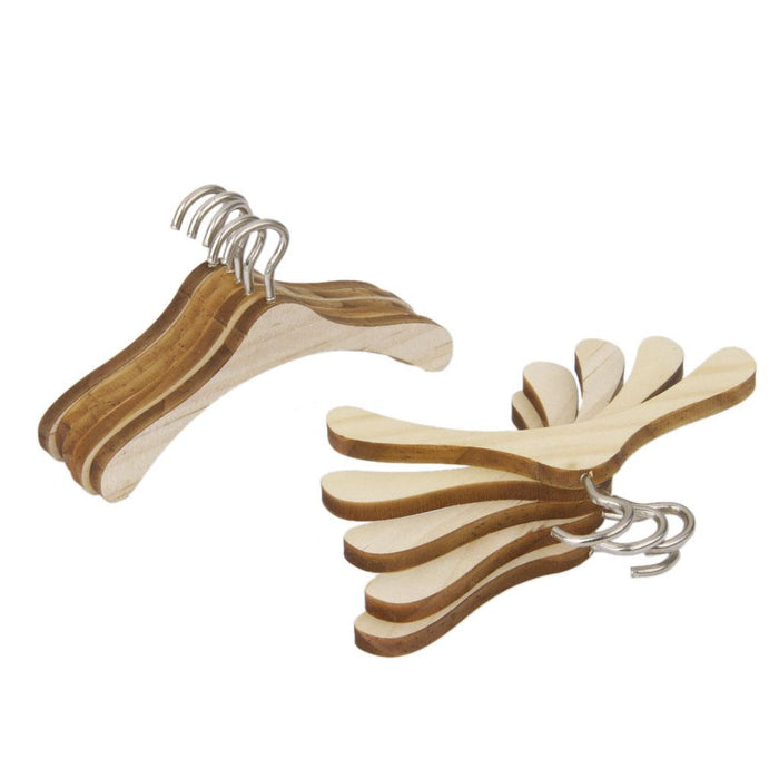 10pcs Wooden Clothes Hanger for 1/4  BJD Dolls