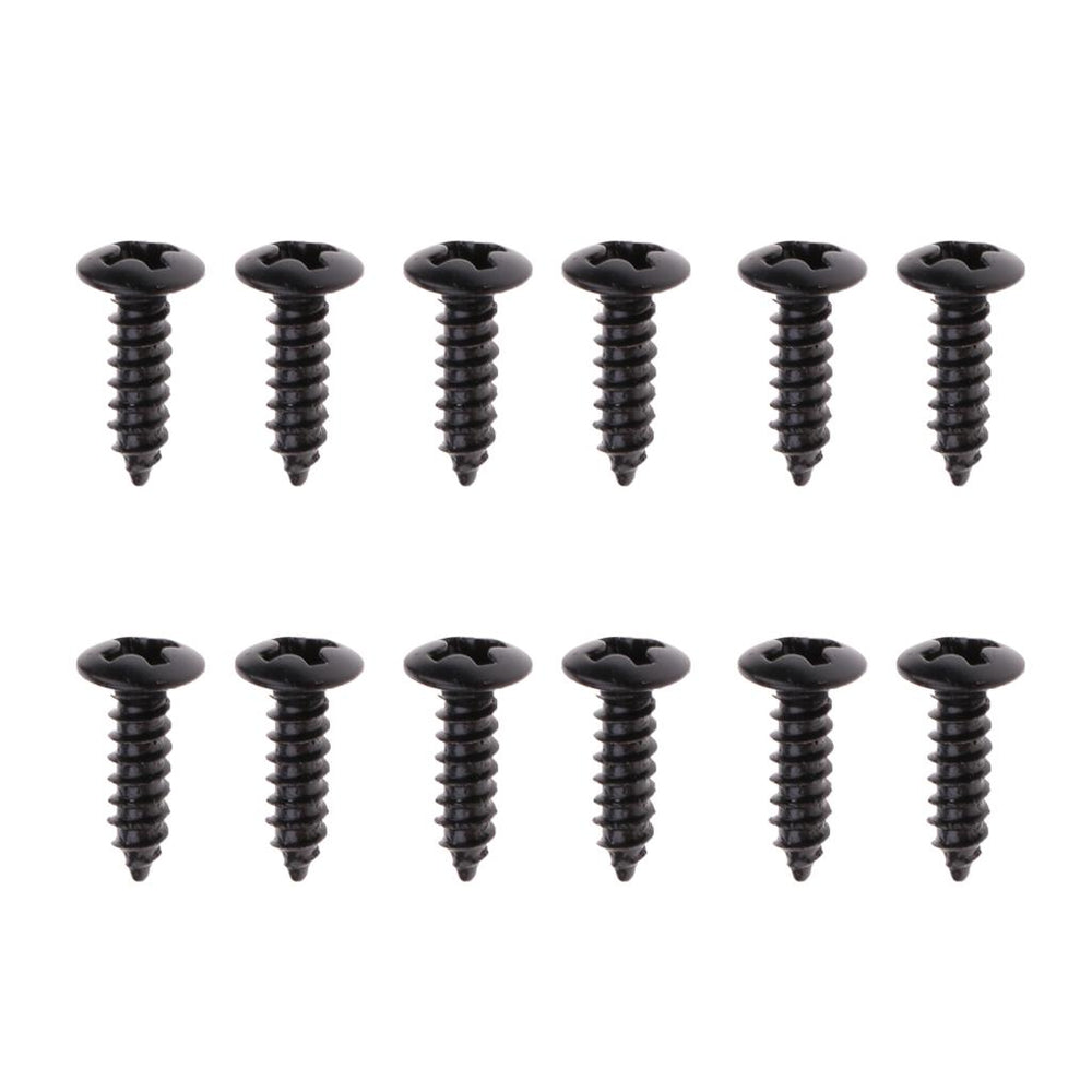 Crofta 12pcs Pickguard Screws for Guitar Fender Strat Tele - Black