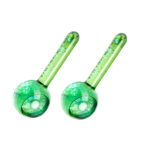 2 Pieces Facial Cooling Ice Globes Ball for Face Neck Care Dark Green