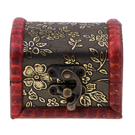 Crofta Vintage Metal Lock Jewelry Treasure Chest Vintage Jewelry Storage Boxes