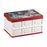 Foldable Storage Box Container Stackable Portable Crates for Snack Toy Books white red non handle