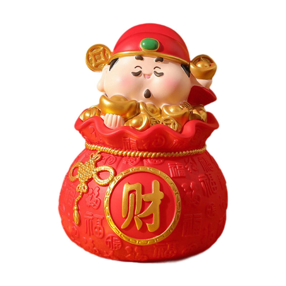 Crofta Coin Money Bank Money Saving Box Room Decor Collectibles Cai Shen Piggy Bank Style A