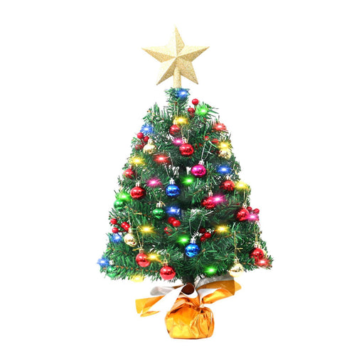 Crofta 1.48ft Mini Christmas Tree Small with Light for Bedroom Themed Party Counter Colorful Light