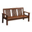 Crofta Wood Bench with Backrest and Armrest Wooden Bench for Park Patio Front Porch 3 Seater