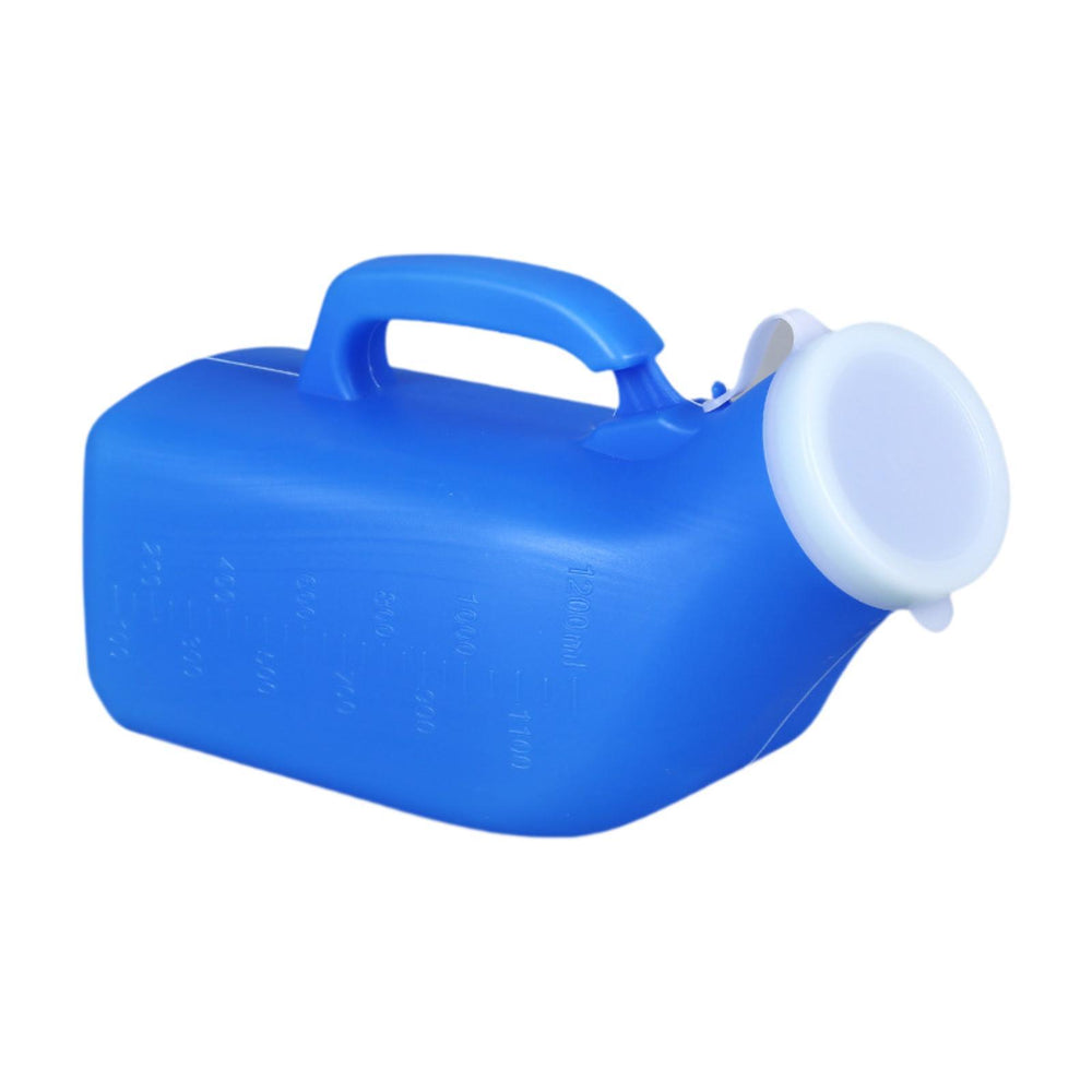 Urine Bottle 1200 ml Portable Urinal Pee Bottle for Seniors Children Elderly Blue Men