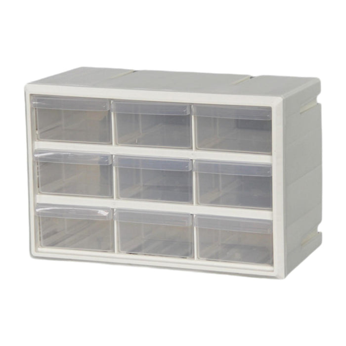 Crofta 9 Drawer Storage Organizer Cabinet Bead Organizer for Storing Nuts and Bolts white