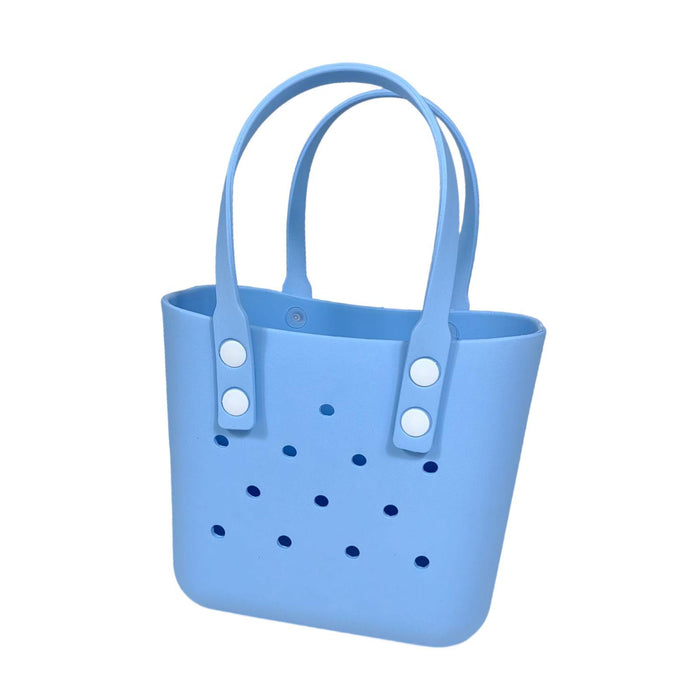 Beach Hole Bag Waterproof Travel Bag Multipurpose Summer Lunch Bag for Girls Sky Blue