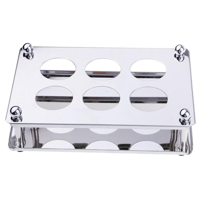 Crofta 12 Holes/6 Holes Liquor Cup Holders Wine Racks Stainless Steel Wine Rack  #1