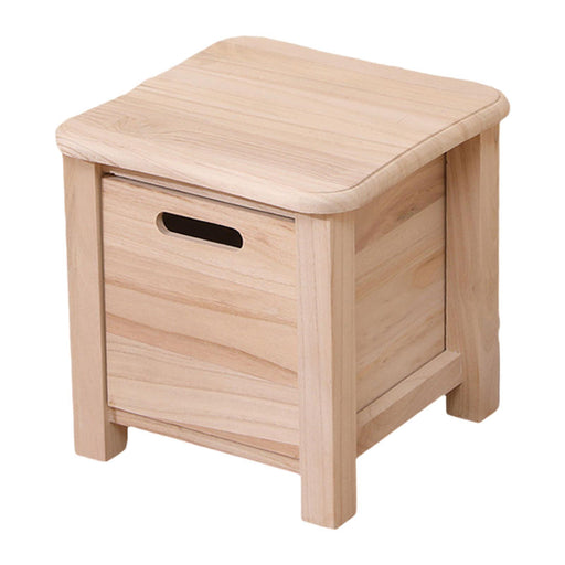 Crofta Wooden Storage Stool Decor with Rounded Edges for Apartment Doorway Entryway 30cmx30cmx30cm Wood