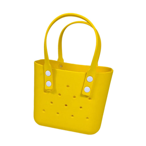 Beach Hole Bag Waterproof Travel Bag Multipurpose Summer Lunch Bag for Girls Yellow