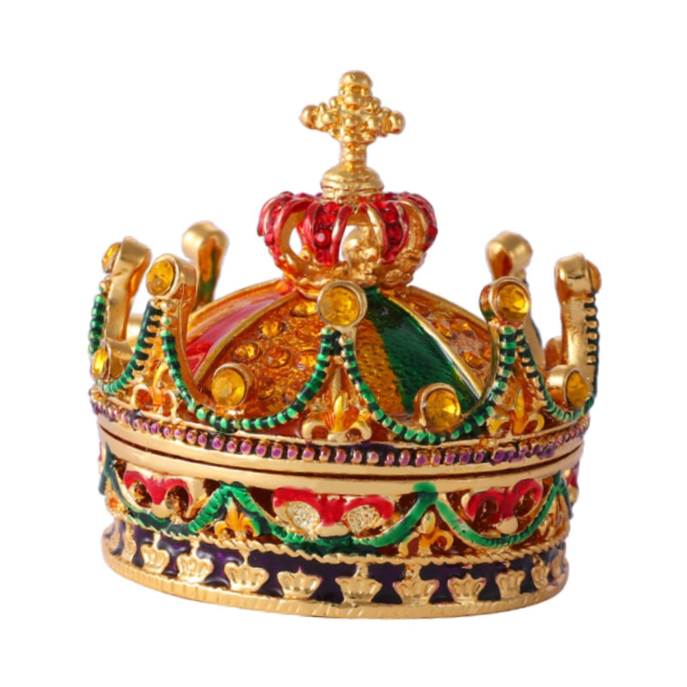 Crofta Crown Jewelry Box Cute Unique Trinket Box for Earrings Stud Necklace Pendant